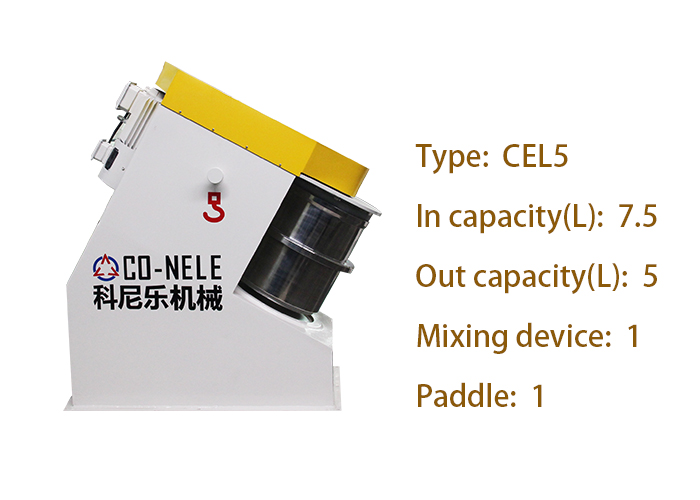 CEL5 Laboratory intensive Mixer With Technical Information